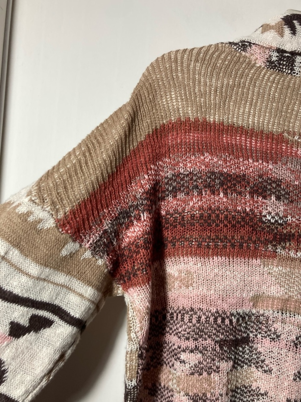Sundance Chenoa Western Aztec Cardigan Sweater Carved Wood Buttons Size Medium - Picture 5 of 14